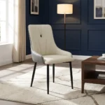 Cream Leather Dining Chair Enhance your dining space with this Cream Leather Dining Chair, designed to combine modern elegance, exceptional comfort, and lasting durability. It is an excellent choice for dining rooms, kitchens, restaurants, cafés, hotels, apartments, and contemporary living spaces. Its sophisticated cream leather finish adds warmth and style while creating a welcoming atmosphere for family meals and entertaining guests. Crafted from premium-quality materials with a sturdy reinforced frame, this cream leather dining chair is built for everyday use. As a result, it delivers dependable performance and long-lasting value for both residential and commercial settings. Comfortable Seating The chair features a generously padded seat and supportive backrest filled with high-density foam for superior comfort. Consequently, users can enjoy relaxed seating during meals, conversations, or social gatherings. Additionally, the ergonomic backrest provides excellent support, helping maintain a comfortable sitting posture. The spacious seat offers ample room, making it suitable for extended dining and everyday use. Durable Construction This leather dining chair is built with a heavy-duty frame that provides excellent strength and stability. The premium leather upholstery resists everyday wear while maintaining its elegant appearance. Moreover, the reinforced legs ensure reliable support, making the chair suitable for regular family use and busy commercial environments. The smooth leather surface is easy to clean, allowing spills and stains to be wiped away quickly with minimal effort. Elegant Modern Design Its stylish cream finish complements dining tables, marble tables, wooden tables, kitchen furniture, and contemporary interiors. As a result, it blends seamlessly into both modern and classic décor styles. Furthermore, the neutral colour creates a bright, sophisticated look that enhances the overall appearance of your dining space. Whether used at home or in a commercial setting, this chair combines style with everyday practicality. Key Features Premium cream leather dining chair Comfortable padded seat Ergonomic supportive backrest High-density foam cushioning Heavy-duty reinforced frame Durable leather upholstery Easy-to-clean surface Suitable for residential and commercial use Benefits Provides comfortable dining seating Enhances interior décor Supports proper sitting posture Offers long-lasting durability Ideal for dining rooms, kitchens, restaurants, cafés, hotels, apartments, and modern living spaces