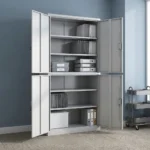 Four Door Steel Filing Cabinet Organize your workplace with this Four Door Steel Filing Cabinet, designed to provide secure storage, spacious organization, and dependable durability. It is ideal for executive offices, corporate workplaces, schools, hospitals, banks, law firms, government institutions, warehouses, and home offices. Its four-door design offers generous storage space for files, folders, office supplies, books, and important business records while maintaining a neat and professional office environment. Built from premium-quality steel with a reinforced structure, this four door steel filing cabinet is designed for everyday commercial use. As a result, it delivers reliable performance and excellent long-term value for busy workplaces. Spacious Storage Capacity The cabinet features multiple shelves and large storage compartments that provide ample room for files, binders, folders, books, office equipment, stationery, and confidential business documents. Consequently, users can organize office essentials efficiently while reducing workplace clutter. Additionally, the practical interior layout allows quick access to frequently used items, improving daily workflow. Its functional design supports better organization and productivity. Secure and Reliable Storage The four-door enclosed design helps protect important documents and office supplies from dust while keeping business records neatly stored. Therefore, organizations can maintain a professional workspace and ensure essential materials remain organized and easily accessible. The sturdy doors provide dependable protection for everyday office storage needs. Strong and Durable Construction Built with reinforced steel panels and a heavy-duty frame, this steel filing cabinet provides dependable stability during frequent daily use. The powder-coated finish resists scratches, corrosion, and everyday wear while maintaining its professional appearance. Moreover, the smooth surface is easy to clean, making maintenance simple and convenient. Modern Professional Style The contemporary steel finish complements executive desks, office chairs, conference tables, workstations, and modern office furniture. As a result, it creates a coordinated and professional workspace suitable for commercial and home office environments. Key Features Premium four door steel filing cabinet Spacious storage compartments Four-door enclosed design Reinforced steel construction Adjustable internal shelves Scratch-resistant powder-coated finish Easy-to-clean surface Suitable for office use Benefits Organizes files and office supplies efficiently Maximizes office storage capacity Protects important business documents Reduces workplace clutter Complements modern office interiors Easy to clean and maintain Offers dependable long-term durability Ideal for executive offices, corporate workplaces, schools, hospitals, banks, law firms, government institutions, warehouses, and home offices.