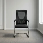 Black Visitor Chair with Armrest Welcome guests in comfort with this Black Visitor Chair with Armrest, designed to provide ergonomic seating, modern style, and dependable durability. It is ideal for executive offices, reception areas, meeting rooms, boardrooms, clinics, schools, banks, and corporate workplaces. Its sleek black finish and supportive armrests create a professional appearance while ensuring visitors remain comfortable during meetings, interviews, and waiting periods. Built from premium-quality materials with a reinforced steel frame, this black visitor chair with armrest is designed for everyday commercial use. As a result, it delivers reliable performance and excellent long-term value for offices and professional environments. Comfortable Visitor Seating The ergonomically designed backrest supports the back and shoulders, helping visitors maintain proper posture throughout meetings or appointments. Consequently, users enjoy lasting comfort during extended sitting. Additionally, the padded seat and supportive armrests reduce pressure on the body, creating a more relaxed seating experience. Its ergonomic design enhances visitor comfort and improves the overall office environment. Strong and Durable Construction Built with a reinforced heavy-duty frame, this visitor office chair provides dependable stability during regular daily use. The durable upholstery resists everyday wear while maintaining its neat and professional appearance. Furthermore, the sturdy construction ensures reliable performance in busy commercial settings. Easy Maintenance The smooth upholstery surface is easy to wipe clean, making routine maintenance quick and convenient. Therefore, the chair remains hygienic and attractive even in high-traffic reception and meeting areas. The quality materials help preserve its elegant appearance over time. Modern Professional Style The contemporary black finish complements executive desks, reception counters, conference tables, office workstations, and modern office furniture. As a result, it creates a coordinated and welcoming workspace suitable for commercial and professional environments. Key Features Premium black visitor chair with armrest Ergonomic back support Comfortable padded seat Supportive fixed armrests Reinforced heavy-duty frame Durable upholstery Easy-to-clean surface Suitable for commercial use Benefits Provides comfortable visitor seating Promotes proper sitting posture Enhances reception and meeting areas Supports frequent daily use Complements modern office interiors Easy to clean and maintain Offers dependable long-term durability Ideal for executive offices, reception areas, meeting rooms, boardrooms, clinics, schools, banks, and corporate workplaces.